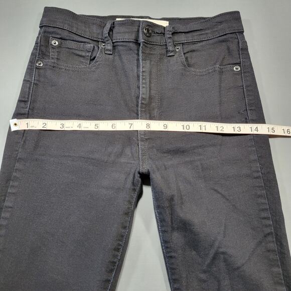 Gap 1969 Black Skinny Jeans Stretch Y2K Classic Zip Cotton Denim Women's Size 26 - Picture 6 of 13